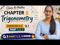 Ex 8.2 Q1 Part 1,2,3 | Chapter 8 Trigonometry | Class 10 Maths