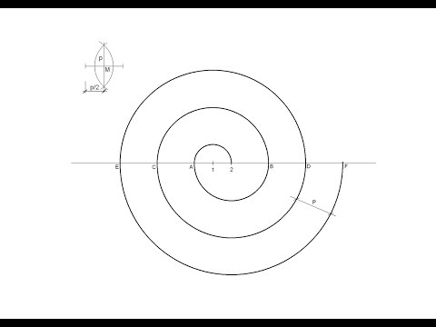 How to Draw Archimedean Spiral in Engineering Drawing | How to Draw a Spiral  in Engineering Drawing - PA Academy