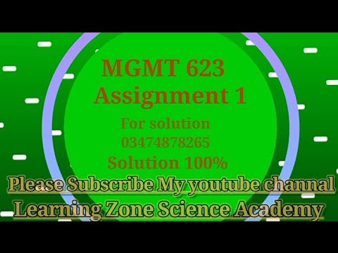 mgmt623 assignment 1 solution 2022
