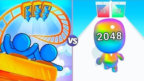 RUNNER COASTER - ALL LEVEL vs MAN RUNNER 2048 GAMEPLAY / ANDROID,IOS"GAMEPLAY