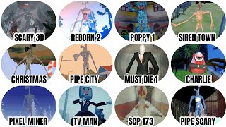 Game Battle 4. Siren Head, Pipe Head,  Poppy Playtime 1, Slender Man, Scp 173 screenshot 3