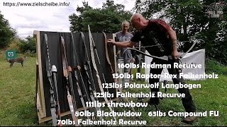 Test Zielscheibe Vs 63 Lbs Compound Bis 150 Lbs Recurve. T. Brugger Bogensport Bogenschießen Extreme