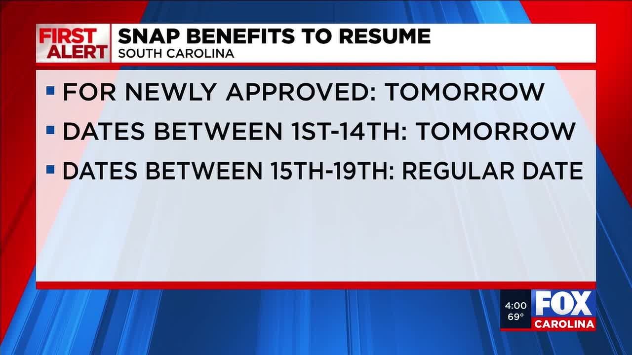 Full SNAP benefits to be issued for SC families as government reopens