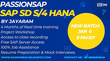 Master SAP SD S/4 HANA  Interview Questions & Answers - Enterprise Structure I SAP SD by Jayaram