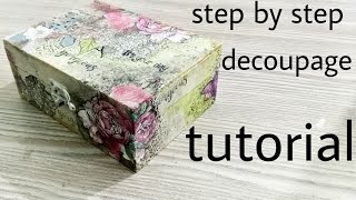 decoupage on wood /Diy decoupage tutorial / decoupage art ideas /decoupage tutorial step by step