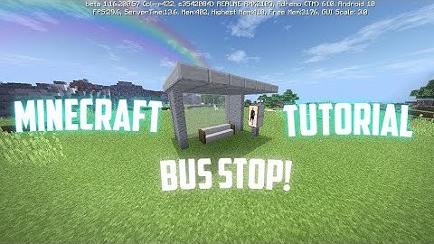Minecraft Tutorial #24 - How To Make A Bus Stop In Minecraft! #Shorts