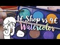 1 Euro Shop Watercolor vs. 🛒 Dekoladen 4 Euro Watercolor