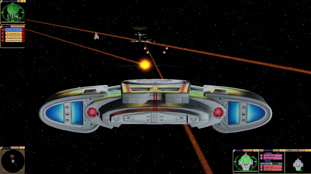 Star Trek Bridge Commander Defiant Vs Nx Refit & JJPrise.