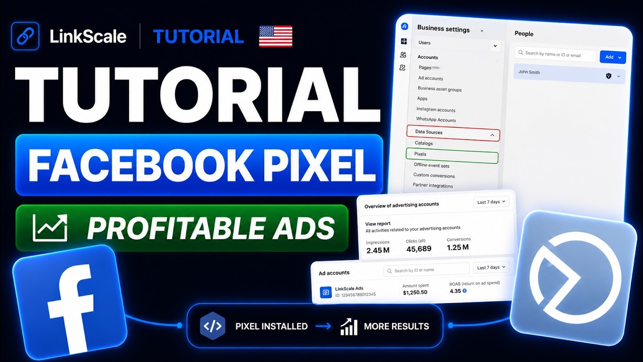 Install and Set Up the FACEBOOK PIXEL on LinkScale - Tutorial 2025 🇬🇧
