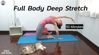 โยคะยืดทั่วร่างกาย โดนทุกจุด หยุดทุกปวด | Full Body Deep Stretch | Yoga with KruNa