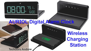 AURIOL Digital Alarm Clock With Wireless Charging Station REVIEW