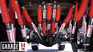 Fitting a ridiculous amount of shock absorbers to a car