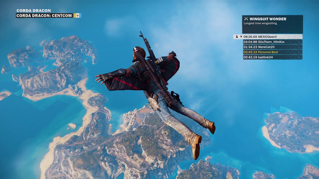 Just Cause 3 world wingsuit record
