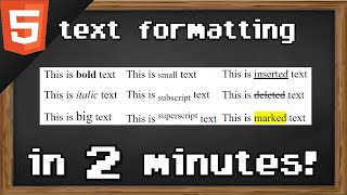 Learn HTML text formatting in 2 minutes 