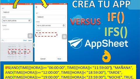 Uso de IF() anidado versus IFS() en AppSheet. Crea Apps a partir de Google Sheets