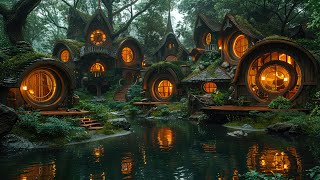 Enchanted Forest - Fantasy Cottage in the Middle of the Forest - Campfire, Crickets, Nature Sound
