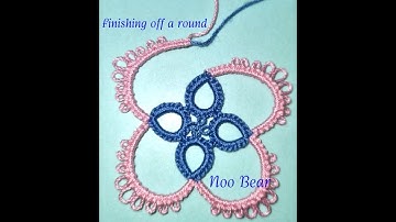 Shuttle Tatting: Finishing off a round