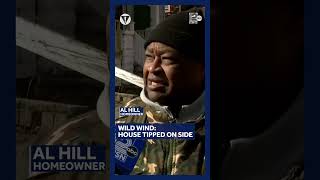 Wild Wind: House Tipped on Side in Milwaukee