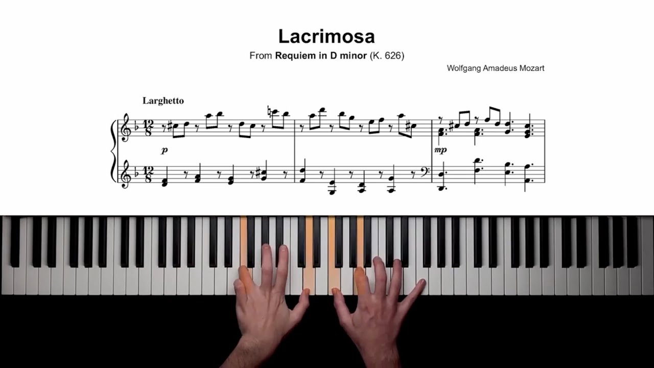Mozart - Lacrimosa | Piano Solo Cover + Sheet Music - YouTube