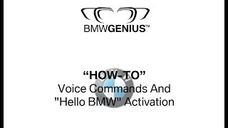 Voice Commands And Hello BMW Activation - iDrive 7 - BMW of the Main Line Genius How-To