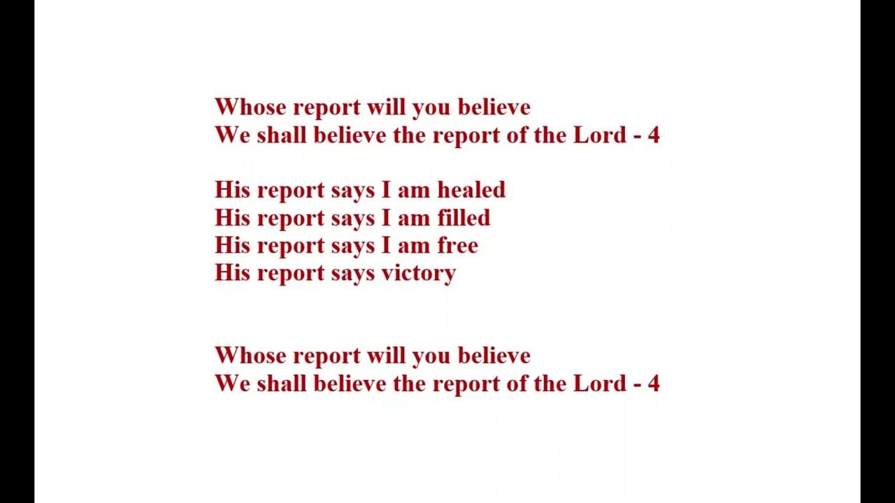 Whose Report Will You Believe YouTube whose-report-will-you-believe-youtube