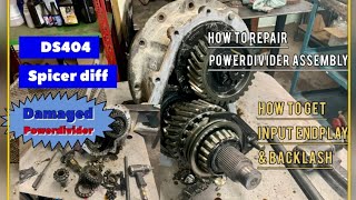 DS404 Powerdivider blown up caused by shockload, spicer differential repair