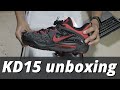 The Nike KD15 unboxing (black university red colorway)