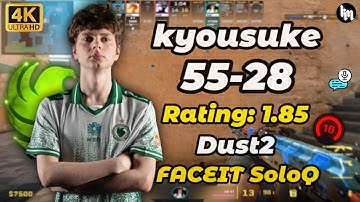 😮kyousuke is ready for the Major 55Kills SoloQ (Dust2) | Nov 26, 2025 #cs2 #kyousuke #falcons