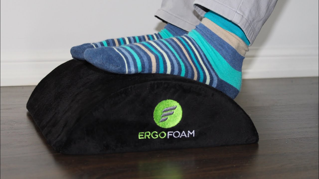 ErgoFoam XL Foot Rest for Under Desk at Work For Stools & High Chairs  Chiropractor-Endorsed 2in1 Adjustable Under Desk Footrest Ergonomic  High-Density