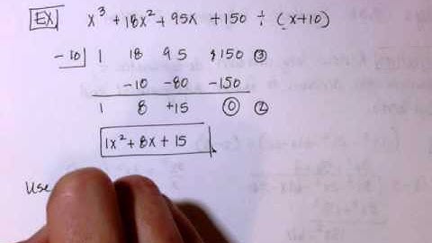 Alg II 5.5b Synthetic Polynomial Division