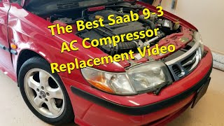How to replace the AC compressor on a 2000 Saab 9-3, what to avoid, removal and installation. - VOTD