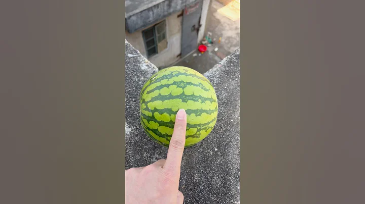 Experiment: Will watermelons and cantaloupes explode if they roll down from a tall building?#shorts