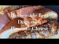 Grilled Pimento Cheese Burger Dogs | Homemade Hot Dogs on the Grill