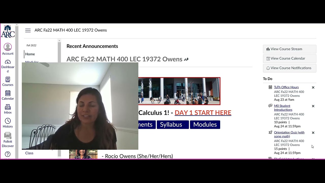 Canvas Course Picture Math Math 400 Fall 22 Our Course Canvas Video - YouTube