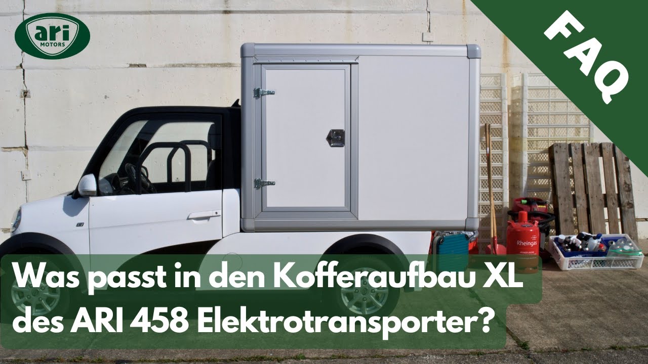 ARI 458 Elektrotransporter: Wie viel passt in den Laderaum des Koffer ...