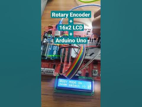 Rotary Encoder 16x2 LCD Arduino Uno - YouTube
