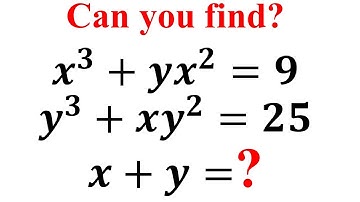 Finding the value of x+y in TWO WAYS|Problem was given by @asdersadfcd5705