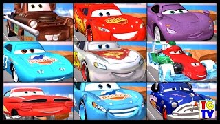 Disney Pixar Cars Lightning Mcqueen Mater All 9 Tracks Cars Daredevil Garage