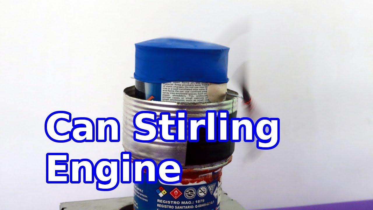 600 RPM Tin Can Stirling Engine - YouTube