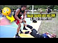 Trash Talker Dragged Us Across THE PAVEMENT & Tried To Start a FIGHT!! Ballislife Squad HEATED 5v5!