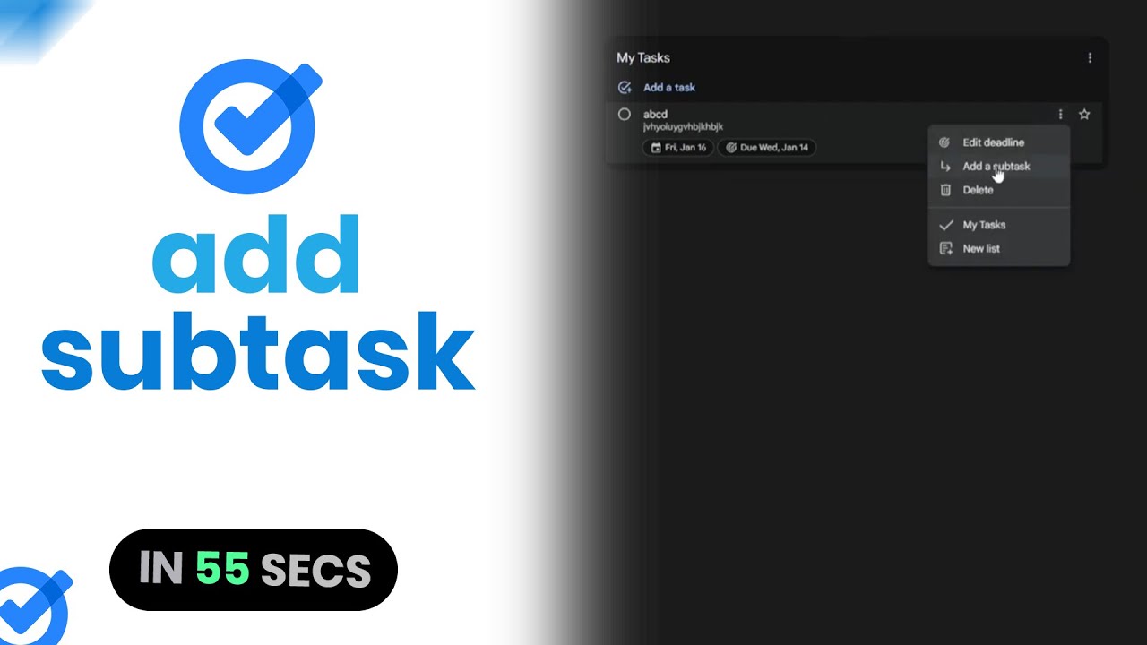 How to Add Subtask on Google Tasks [easy] - YouTube