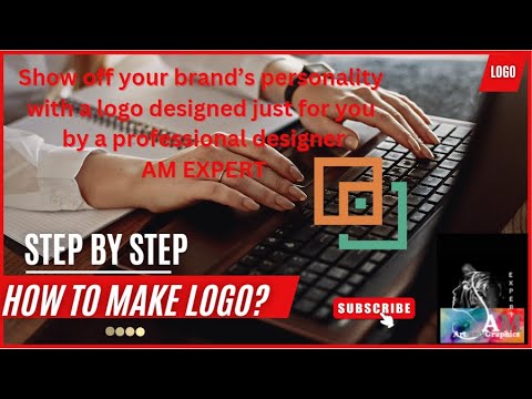 How to create a square shape logo design (Design#7) by AM Expert - YouTube