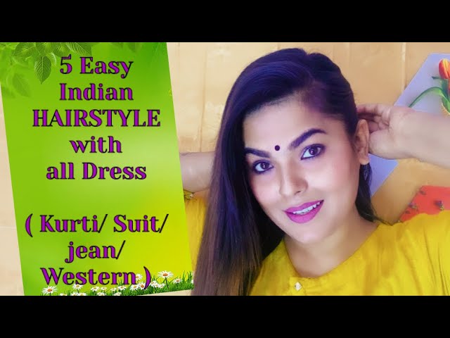 20 Best Hairstyles To Try With Kurti Dresses – Latest and Trending | Hair  styles, Indian bridal hairstyles, Dresses