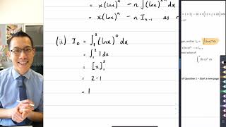 Logarithmic integral with recurrence relation (Exam Question 4 of 10)
