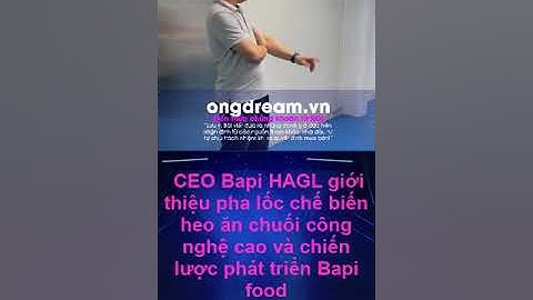 CEO Bapi HAGL giới thiệu pha lốc chế biến heo ăn chuối công nghệ cao CL phát triển Bapi food