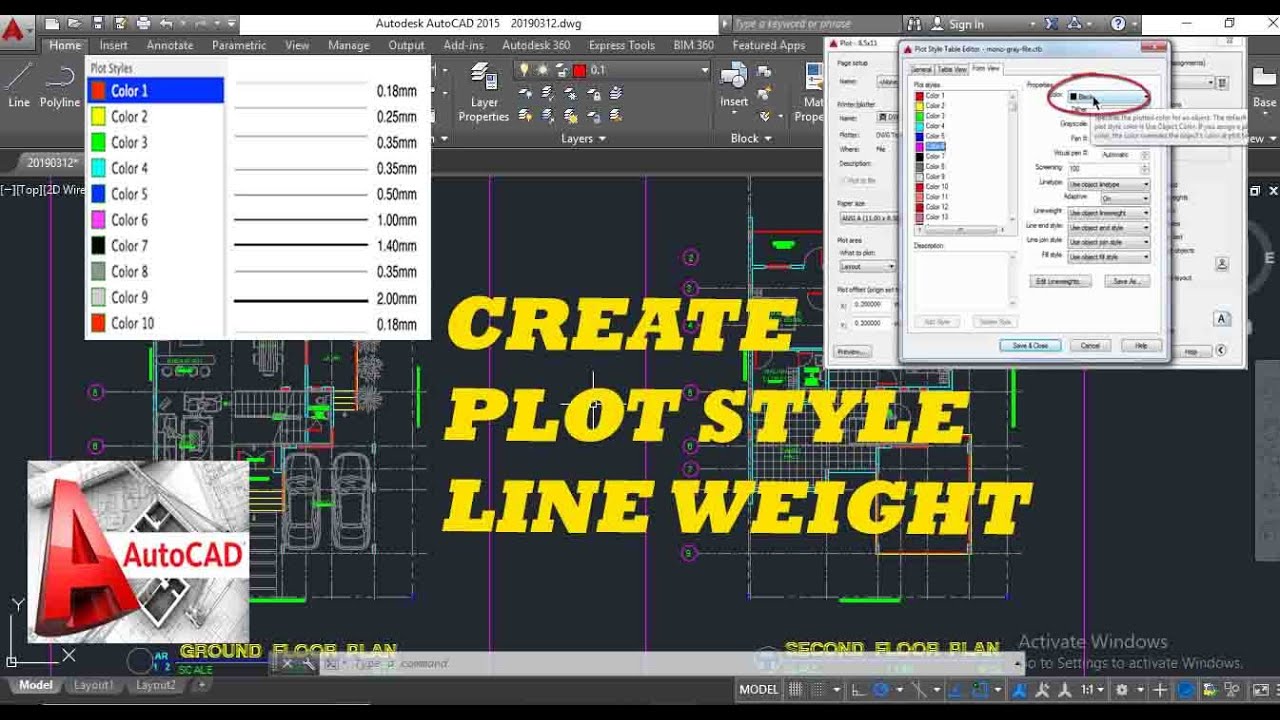 How To Create Your Own Plot Style/Line Weight In Autocad