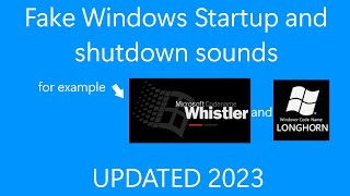 [UPDATED 2023] Fake Windows Startup and Shutdown Sounds and the real ones