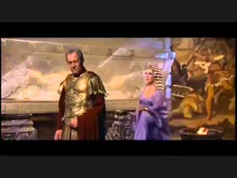 Cleopatra VII (Elizabeth Taylor) tells about Alexa...