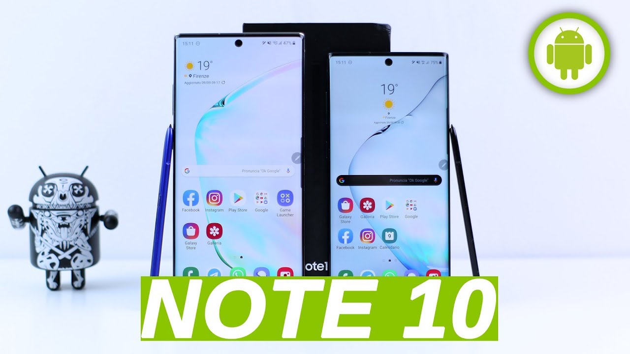 Update SAMSUNG GALAXY NOTE 10 recensione e confronto NOTE 10 PLUS