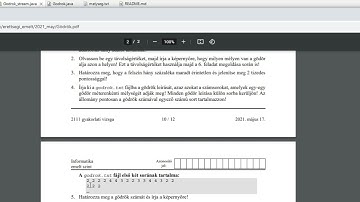 Java Feladat Megoldás: 2021. Május Emelt Érettségi